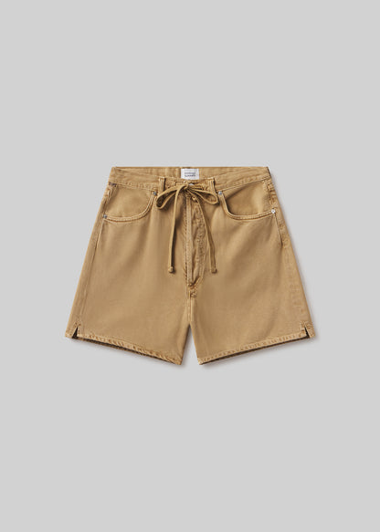 Brynn Drawstring Short in Nano flat