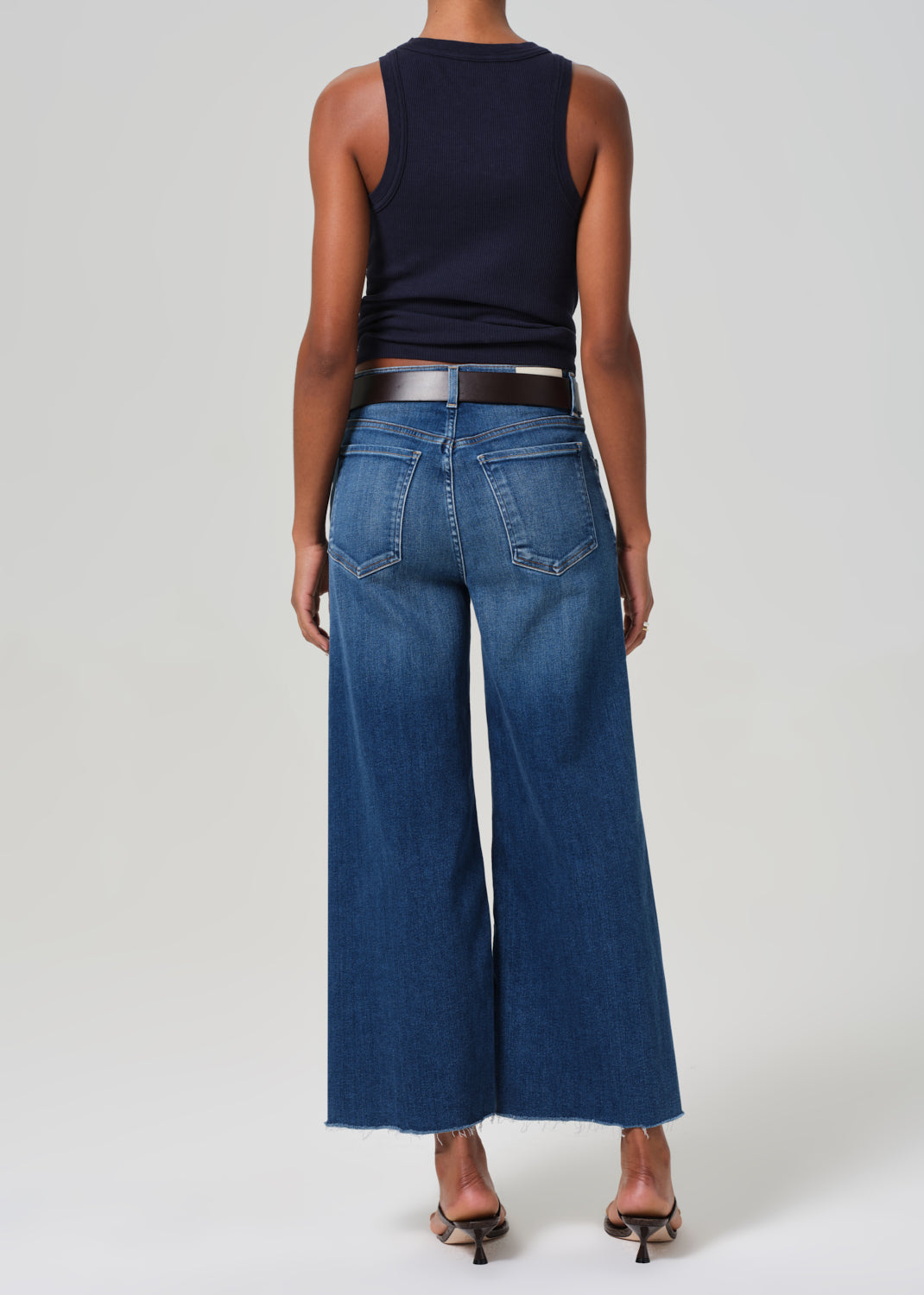 Lyra Wide Leg Crop Raw Hem in Ambry  Citizens of Humanity