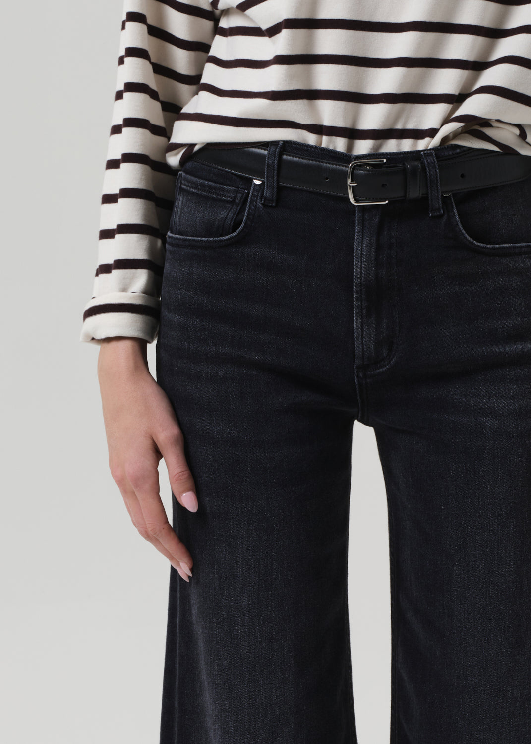 Blaine High Rise Straight in Chaya detail