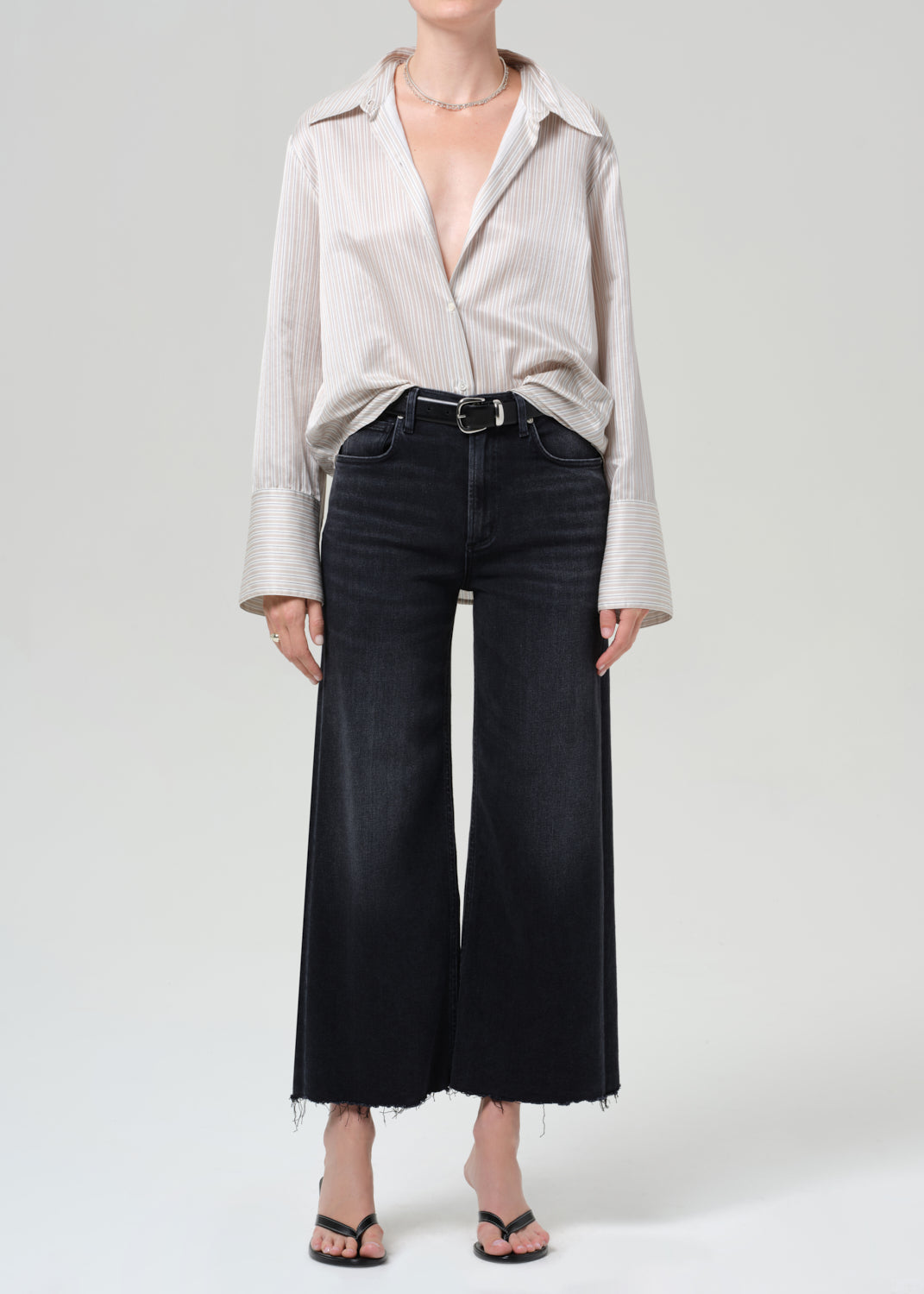 Lyra Wide Leg Crop Raw Hem
In Medallion