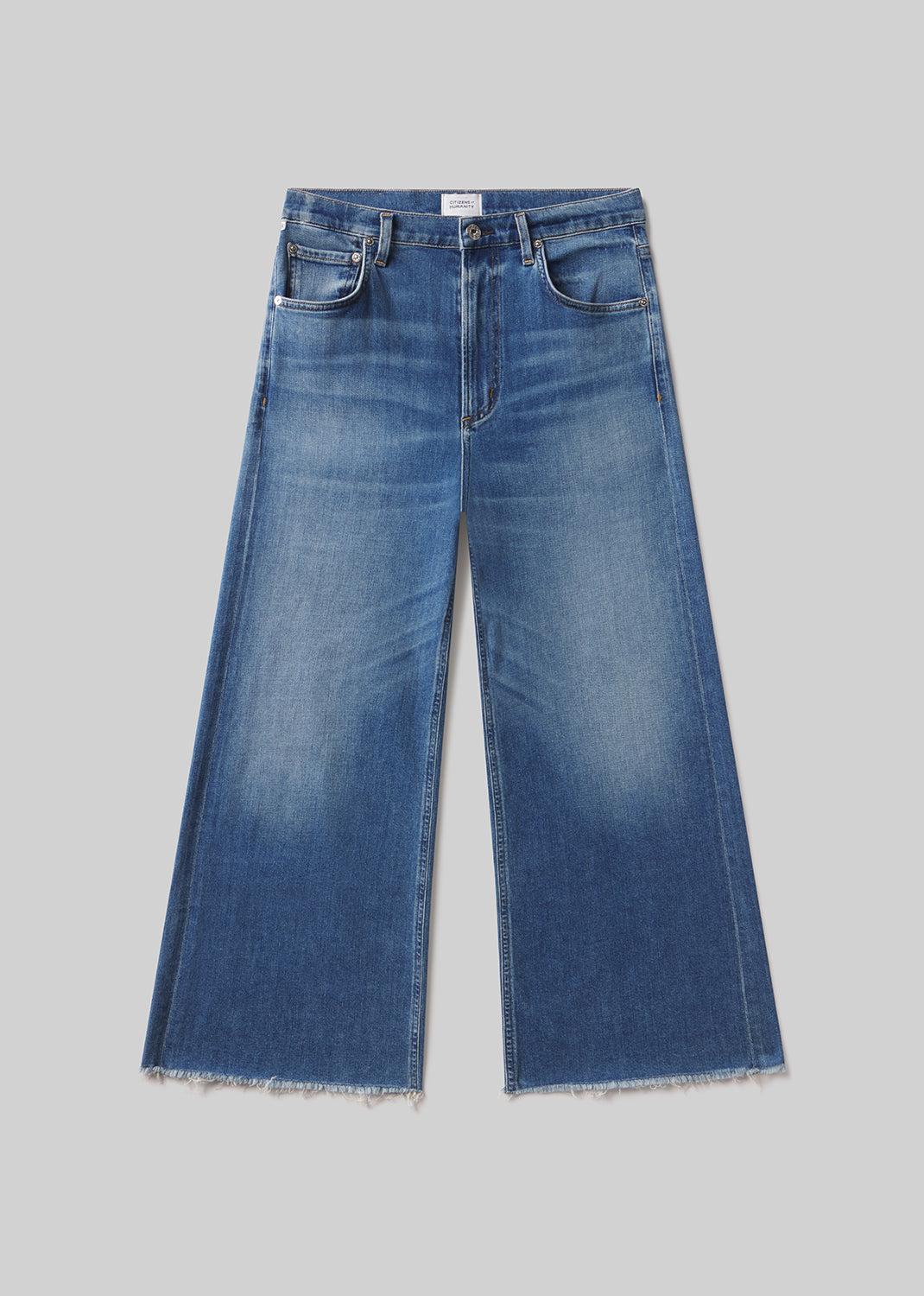 Lyra Wide Leg Crop Raw Hem in Verve