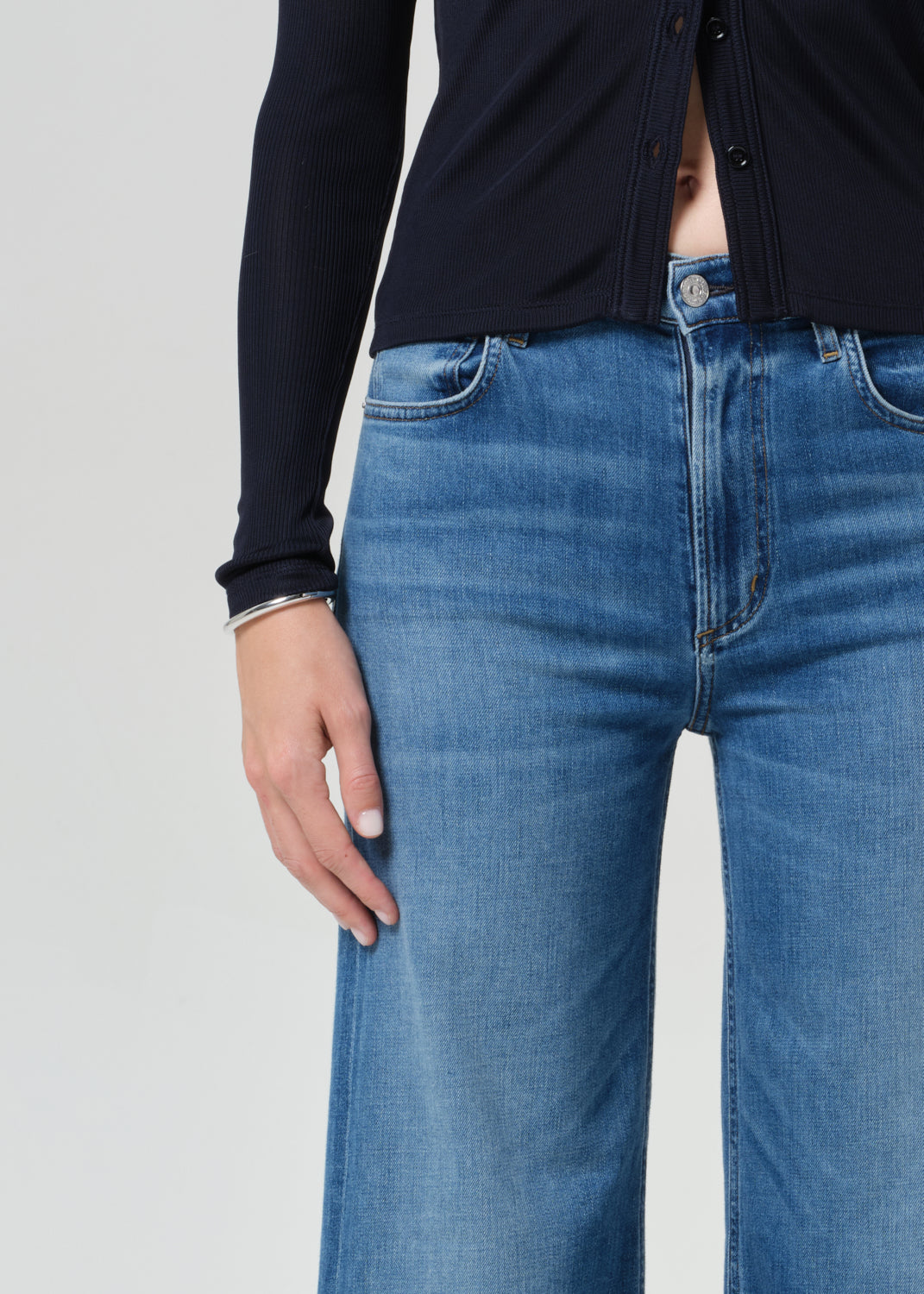 Lyra Wide Leg Crop Raw Hem in Verve