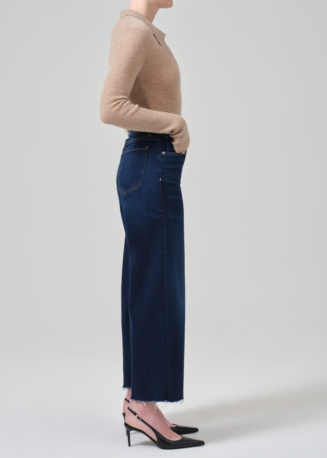 Lyra Wide Leg Crop in Lotus side