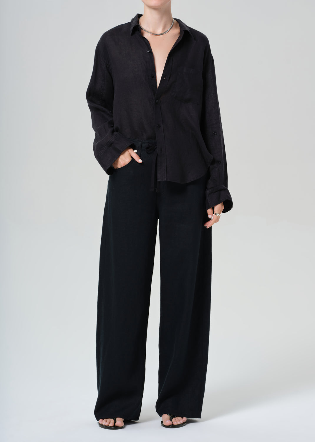 Brynn Drawstring Linen Trouser