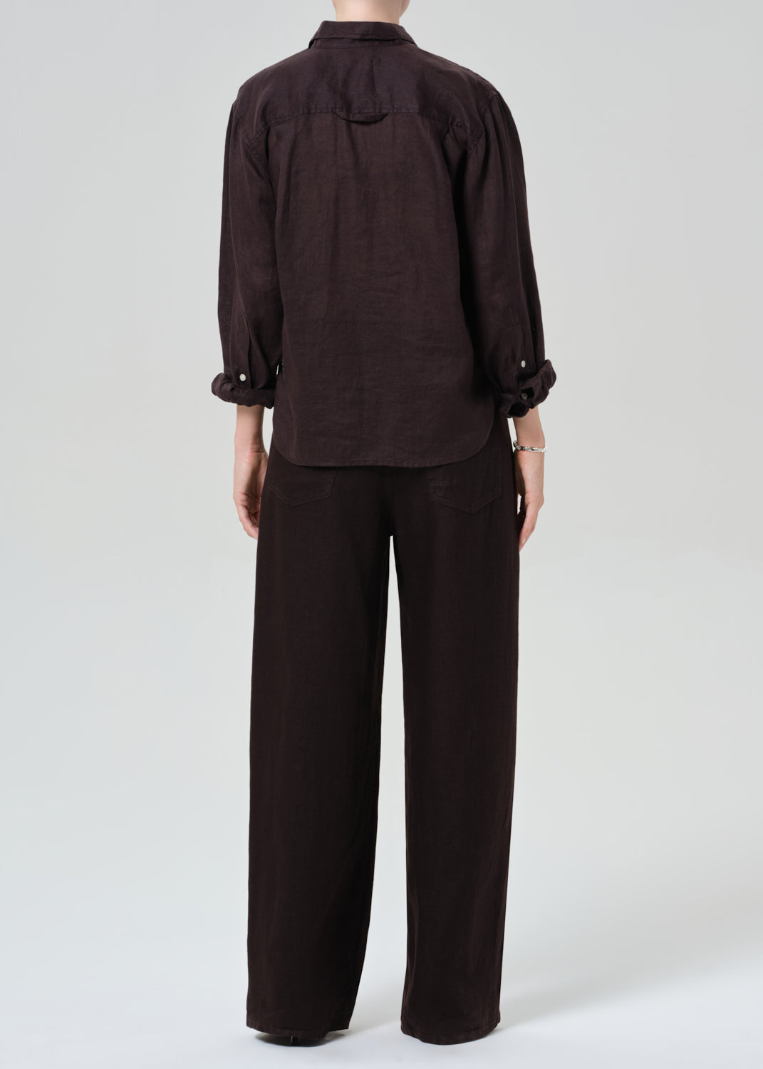 Brynn Drawstring Linen Trouser in Chocolate – Citizens of Humanity