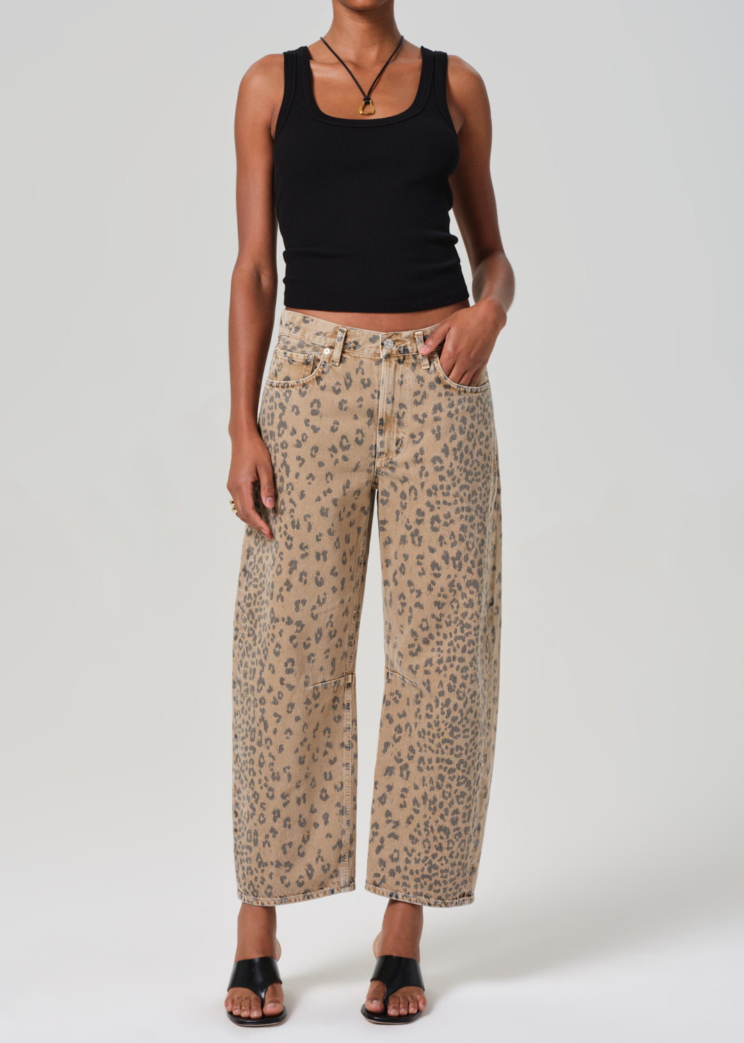 Miro Relaxed Jean in Natural Cheetah front