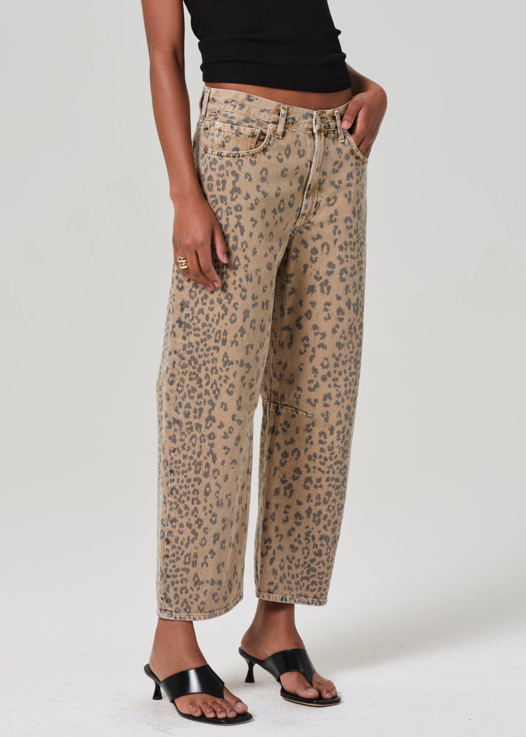 Miro Relaxed Jean in Natural Cheetah front