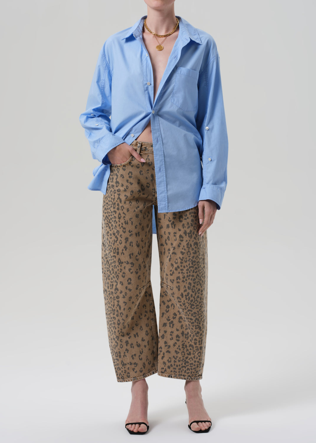 Miro Relaxed Jean in Natural Cheetah front