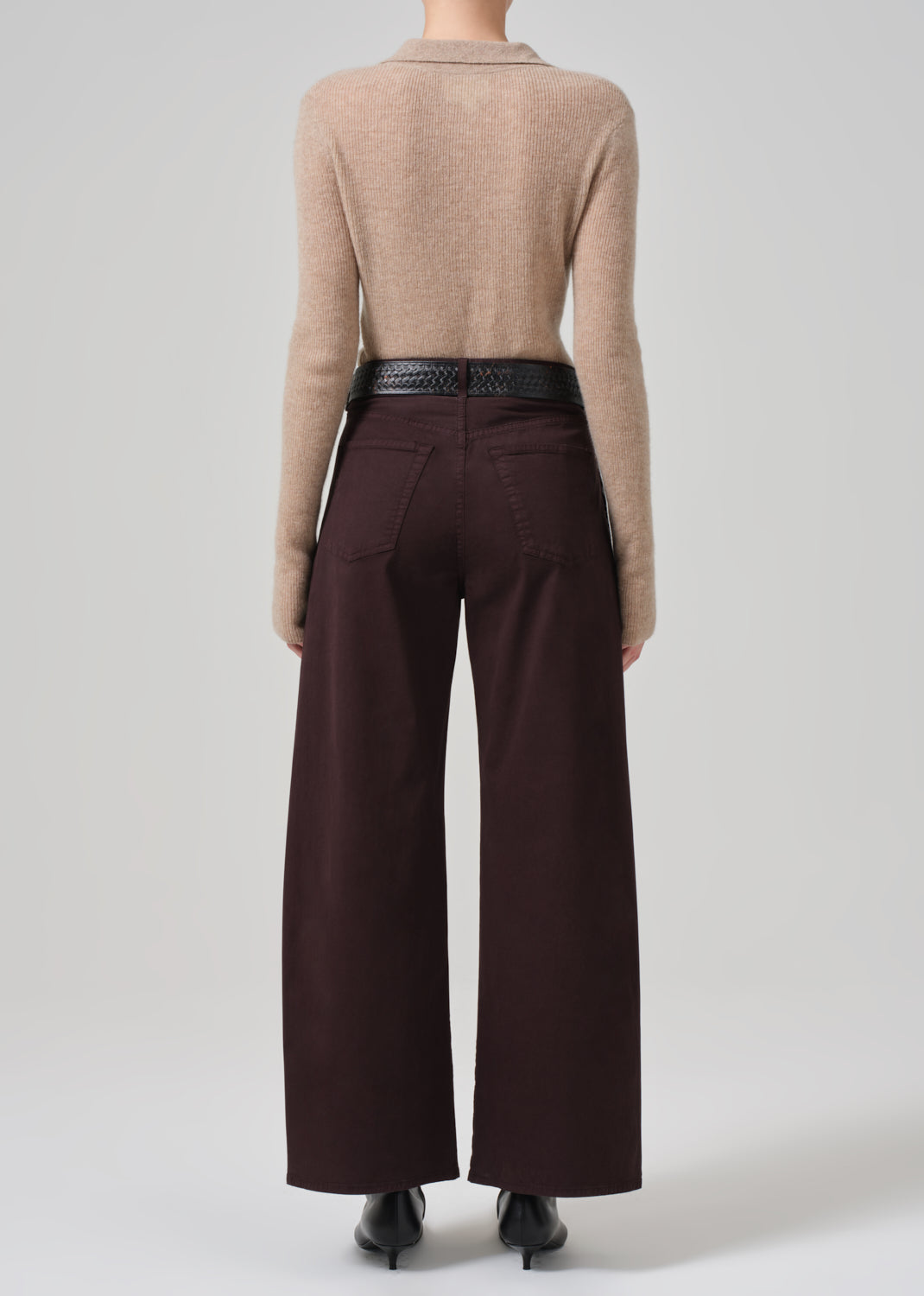 Petra Pleated Trouser in Clove back