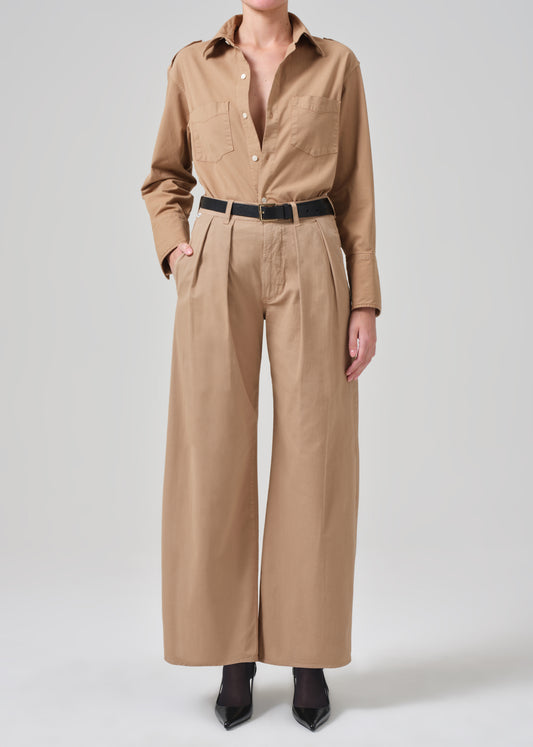 Petra Pleated Trouser in Nano  front