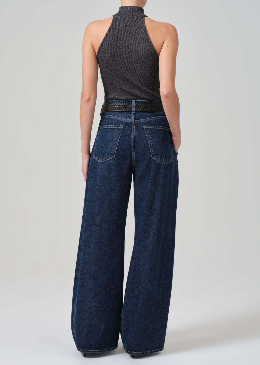 Petra Pleated Trouser in Eden back