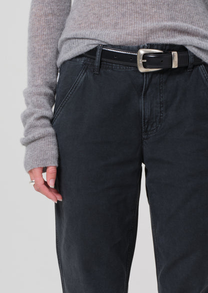 Carter Utility Pant in Washed Black detail