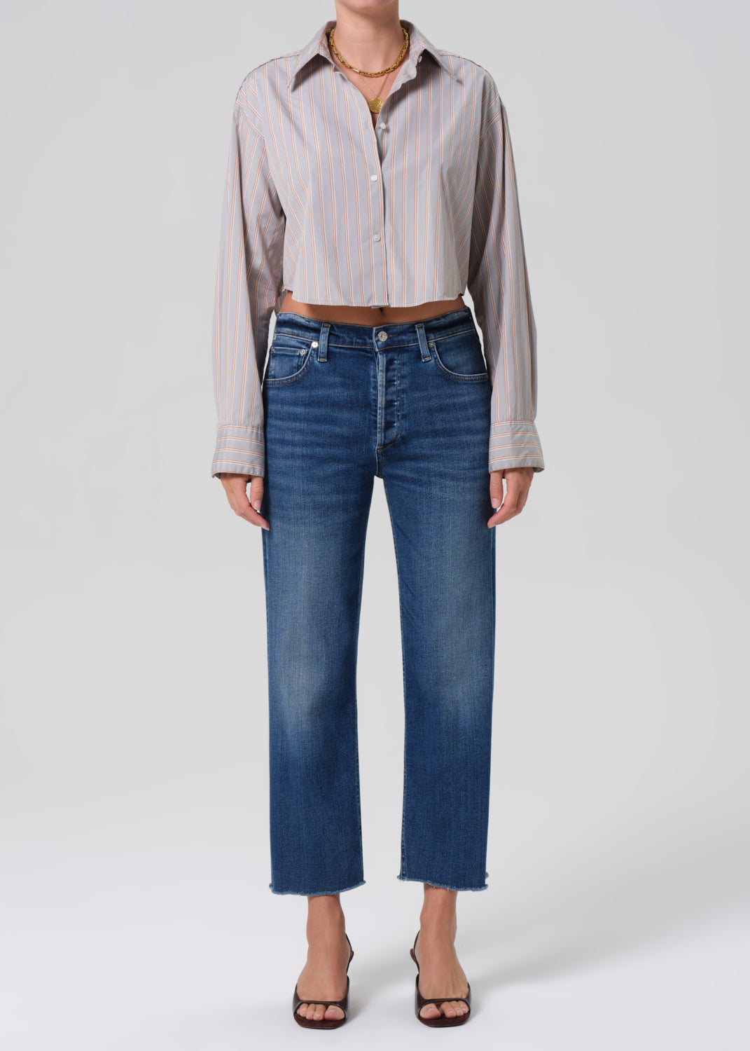 Palma Straight Raw Hem in Ambry