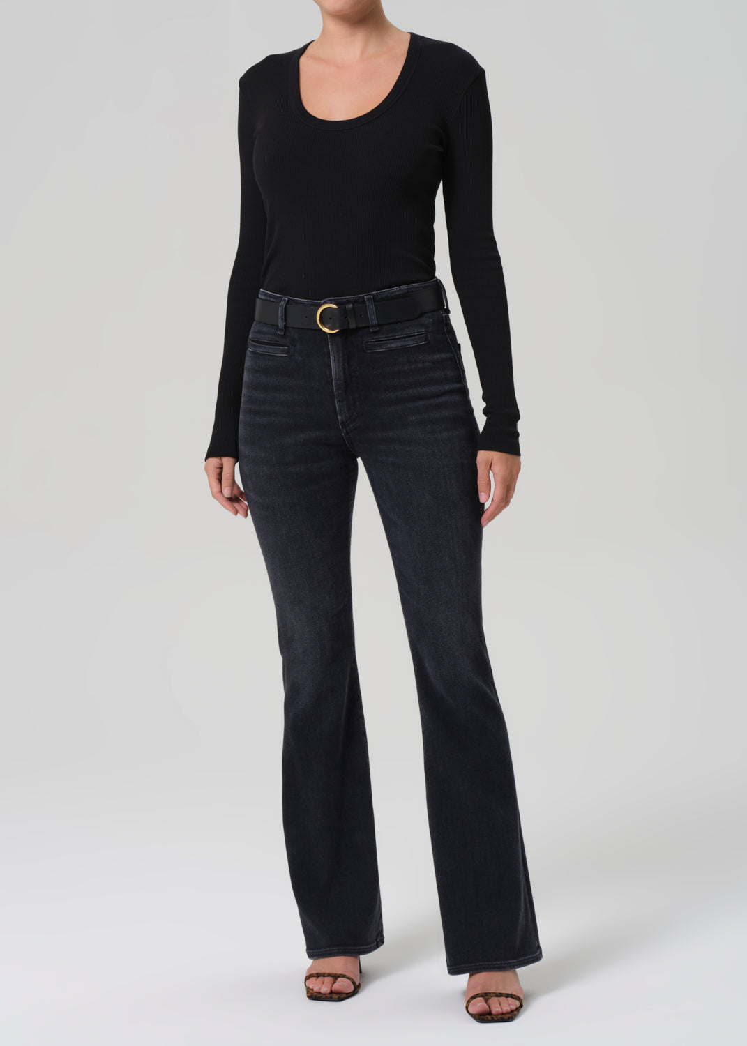 Lilah Flare Welt Pocket Medallion