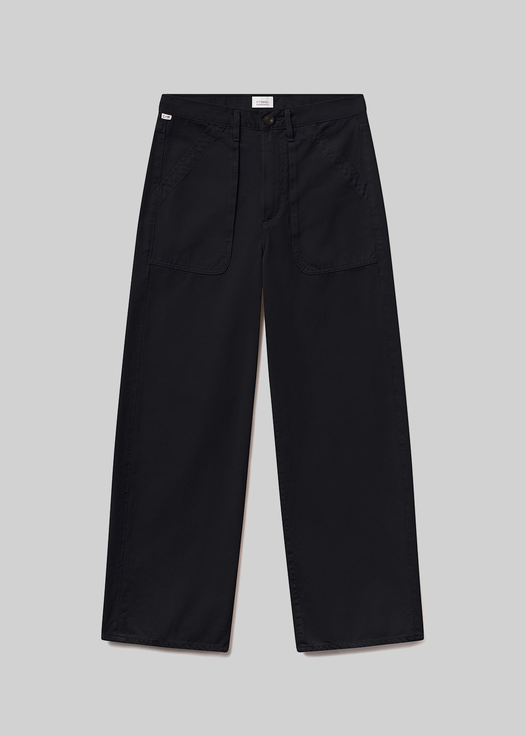 Ayla Cargo in Washed Black flat