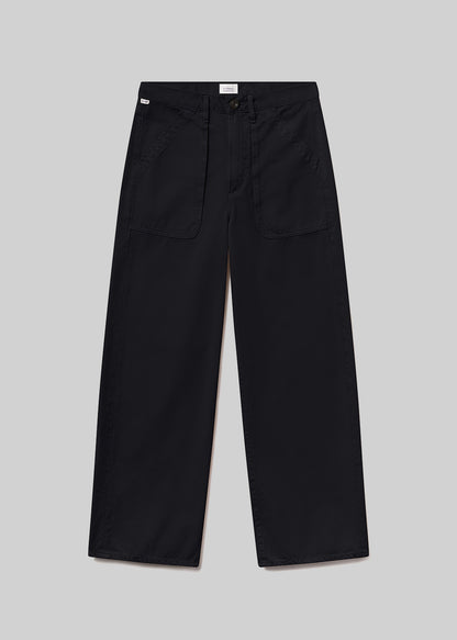 Ayla Cargo in Washed Black flat