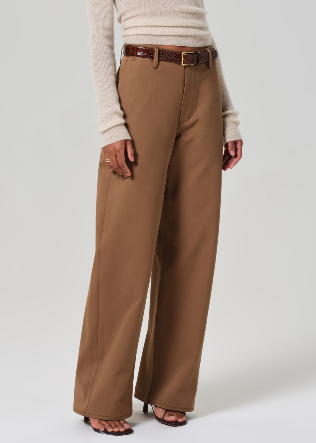 Ayla Polish Trouser in Nut front