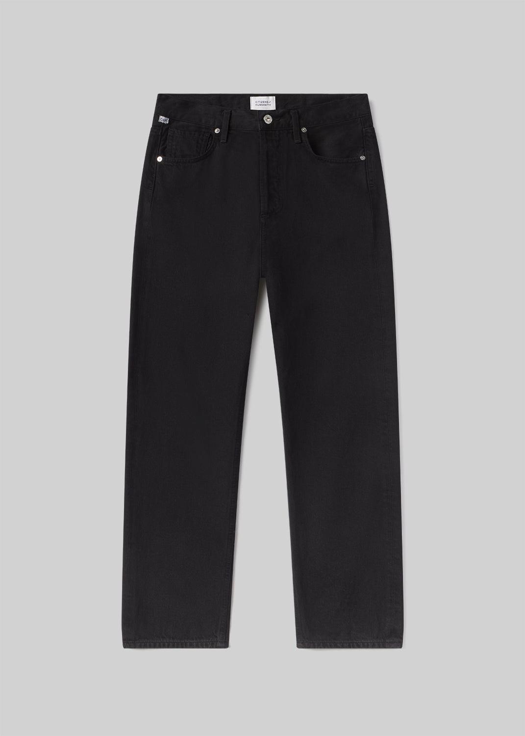 Blaine High Rise Straight in Solid Black flat