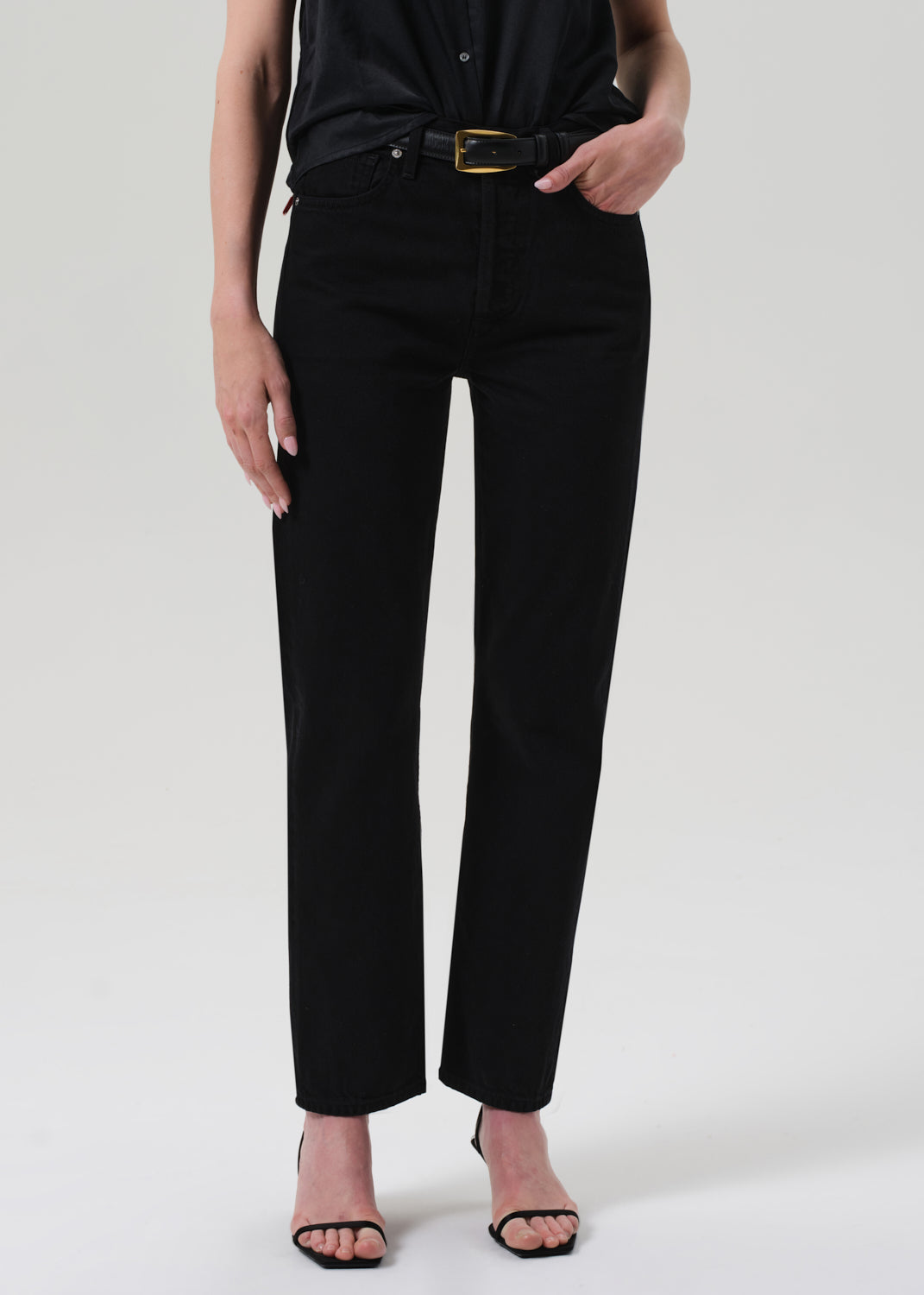 Blaine Vintage Straight in Solid Black