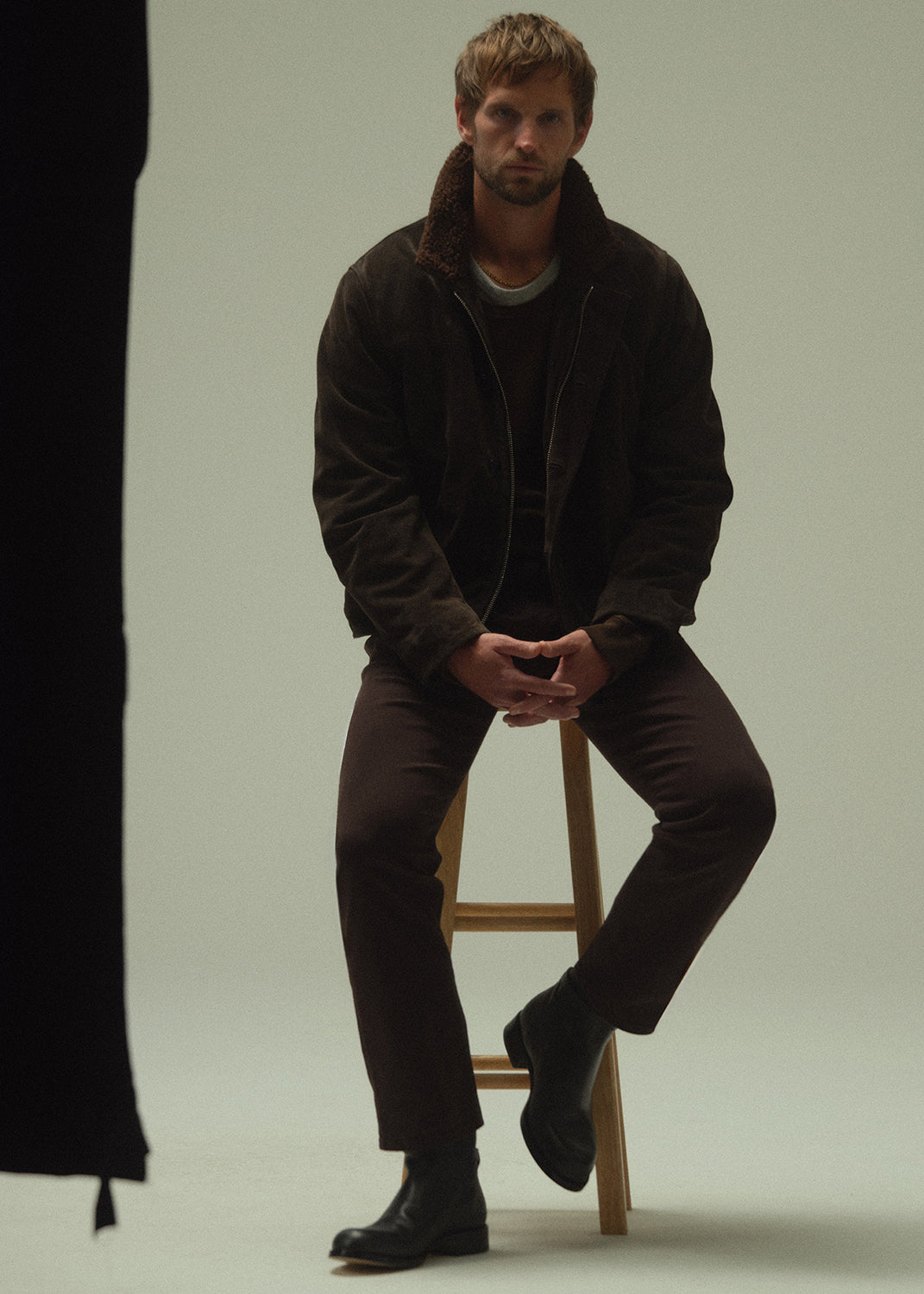ELIJAH_TOBACCO_DECK_JACKET_BROWN_WAFFLE_CREWNECK_TOBACCO_EVERYDAY_TEE_HEATHER_GREY