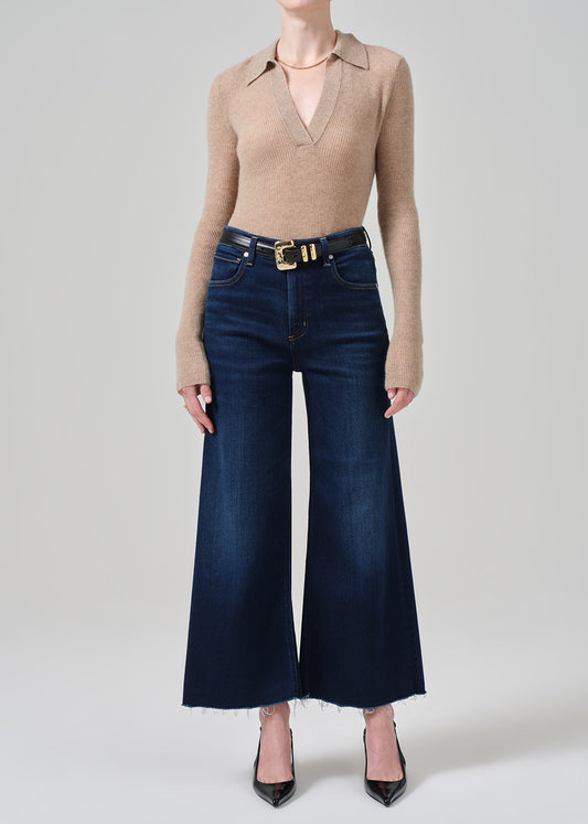 Petite Lyra Wide Leg Crop in Lotus front