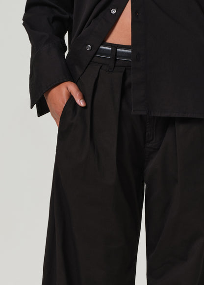 Petra Pleated Trouser in Black detail