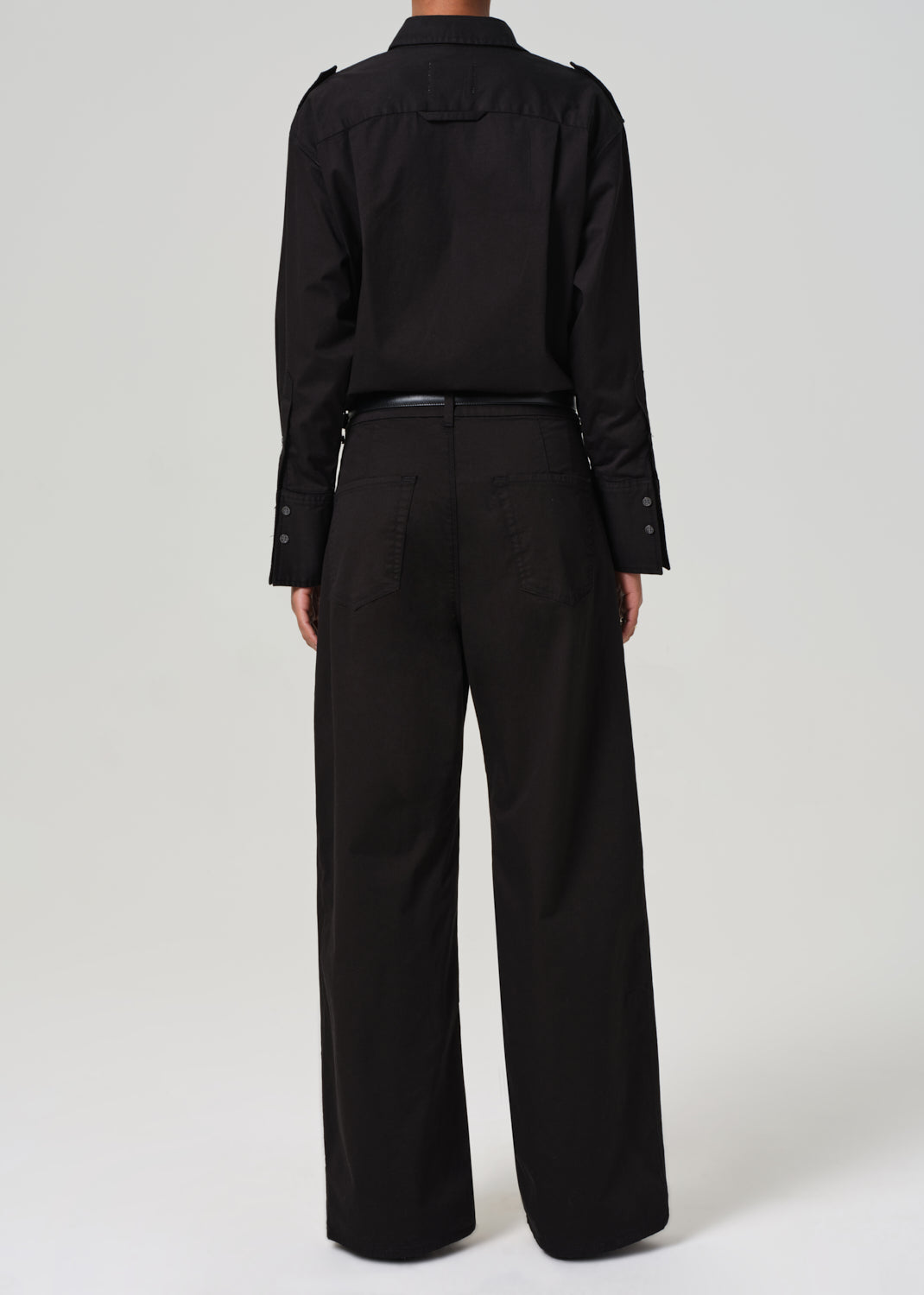 Petra Pleated Trouser in Black back