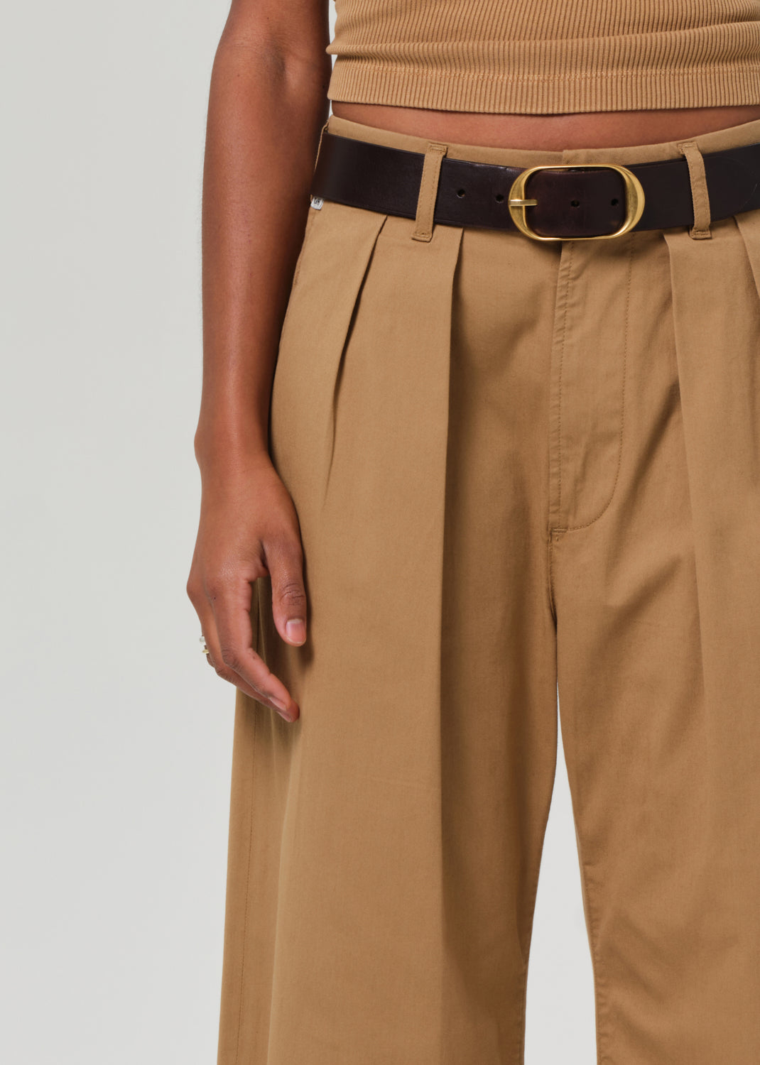 Petra Pleated Trouser in Nano detail