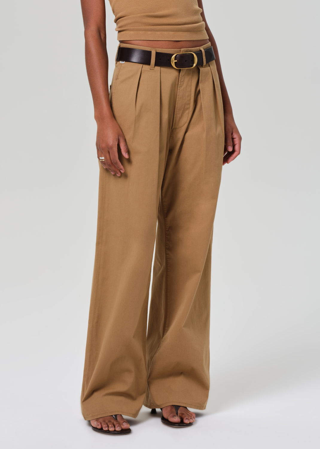 Petra Pleated Trouser in Nano front