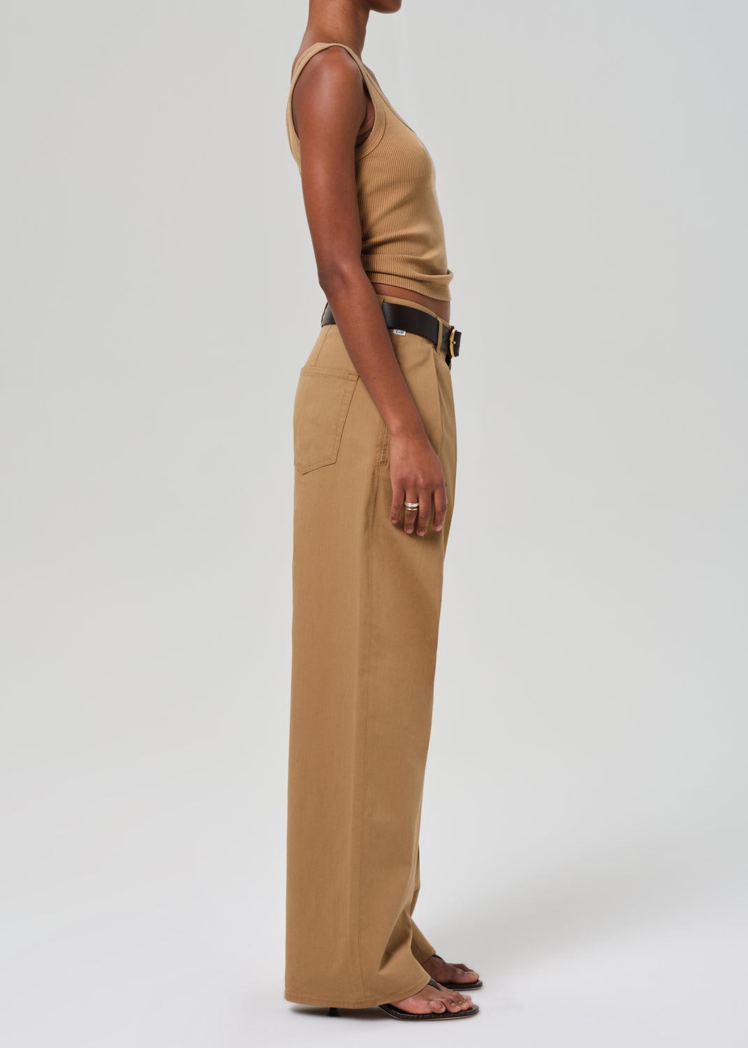 Petra Pleated Trouser in Nano side