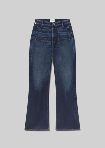 Kimberly Patch Pocket Flare in Mirka flat