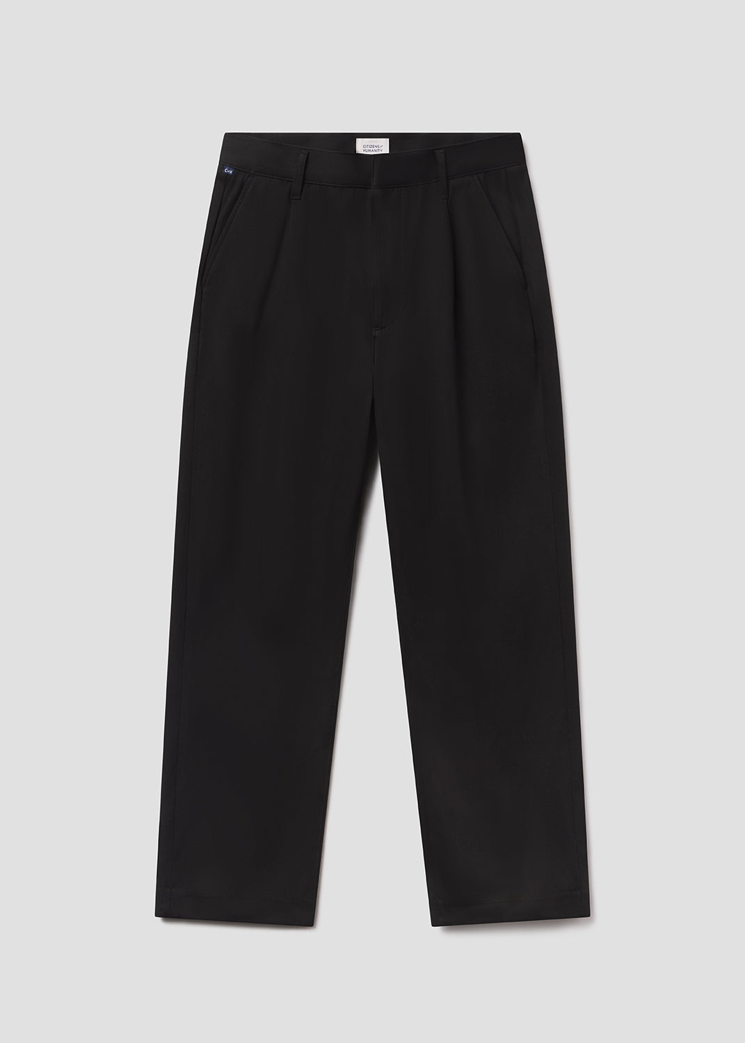 Mallory Straight Trouser in Black flat