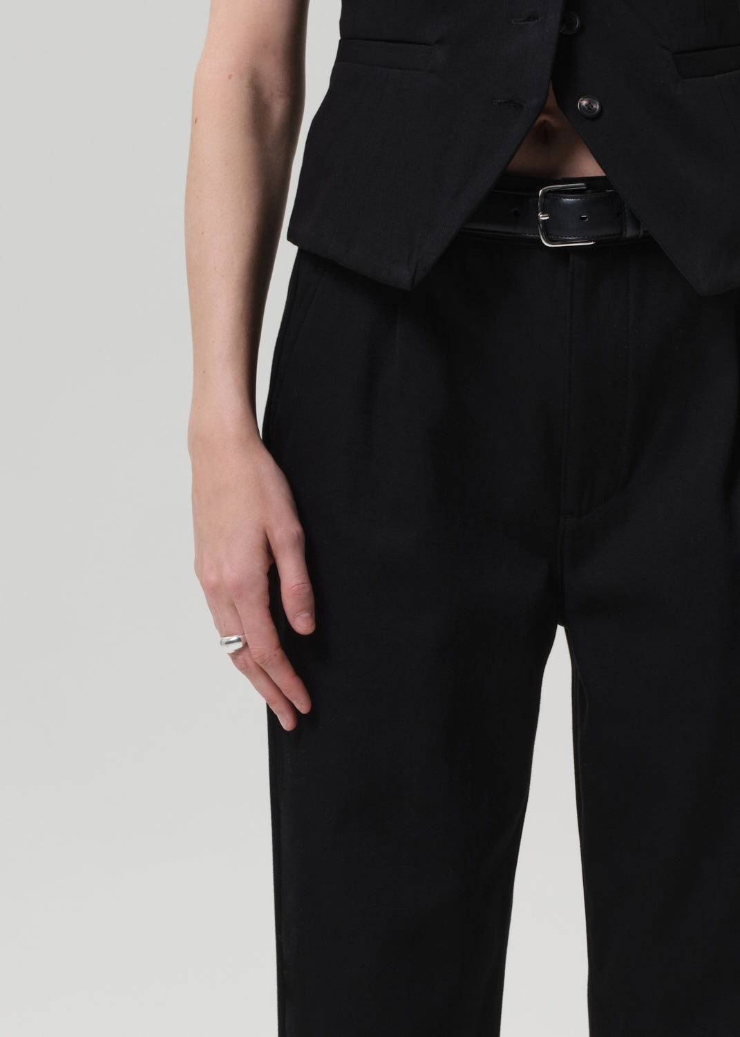 Mallory Straight Trouser in Black