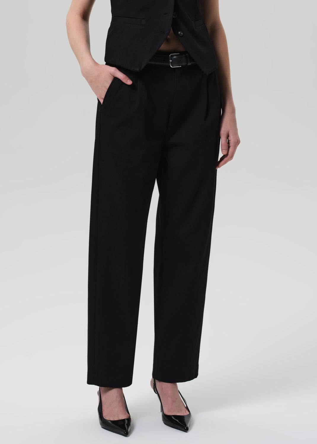 Mallory Straight Trouser in Black