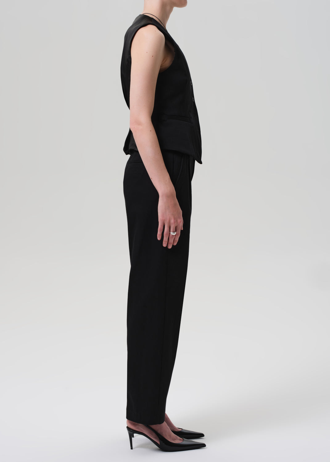Mallory Straight Trouser in Black