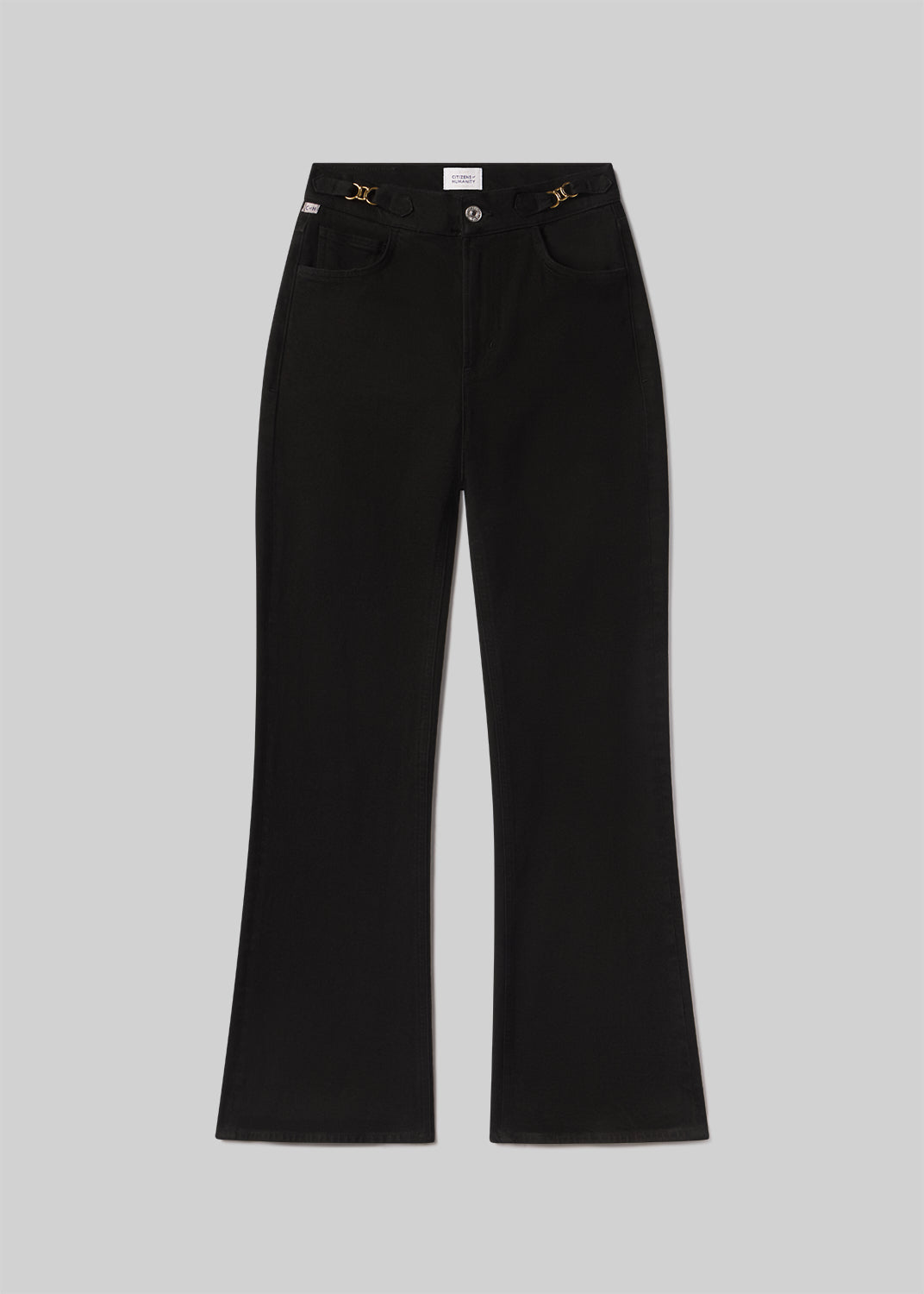 Kimberly Flare With Horsebit in Rich Black