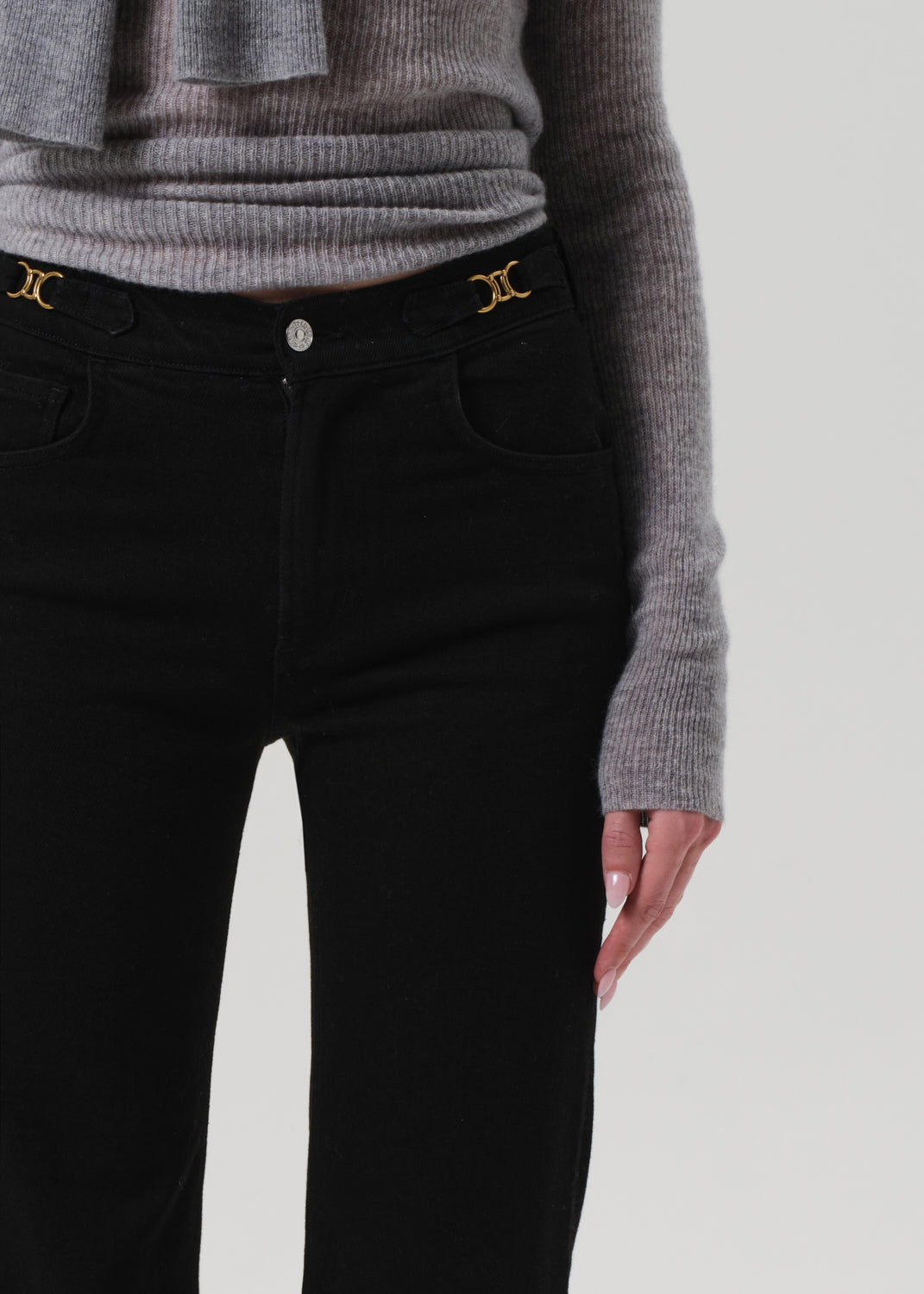 Kimberly Flare With Horsebit in Rich Black – Citizens of Humanity