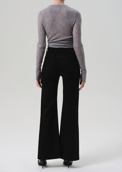 Kimberly Flare With Horsebit in Rich Black