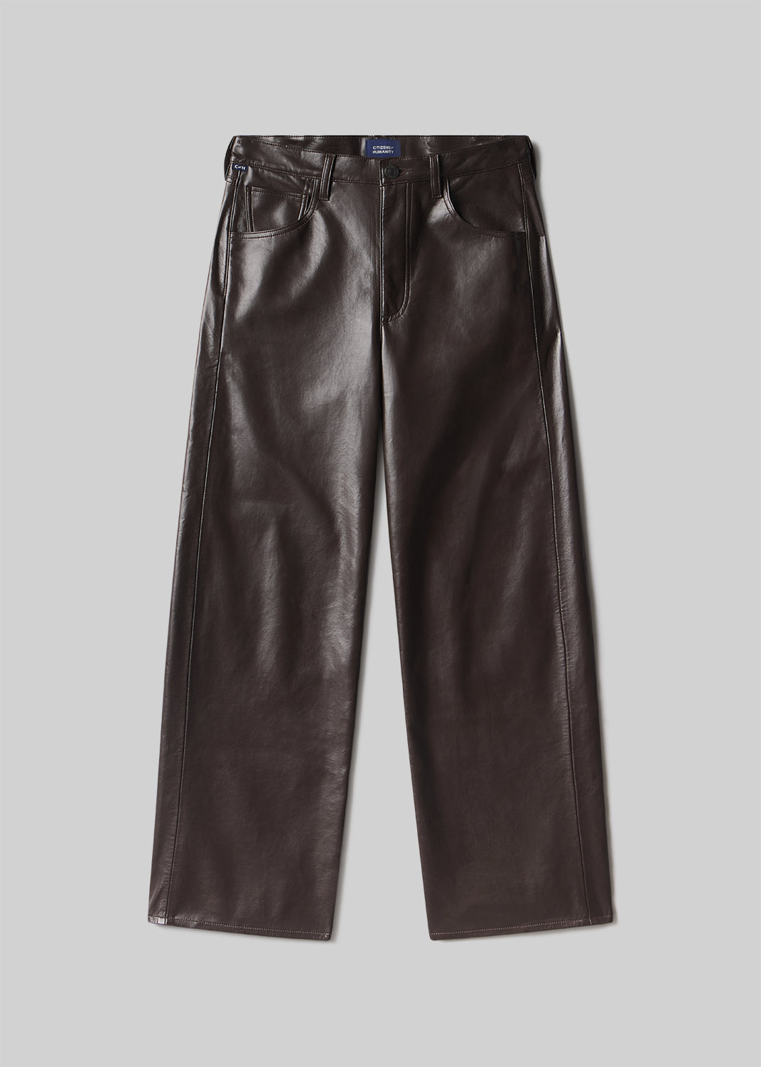 Ayla Baggy Recycled Leather in Chocolate Dark Brown