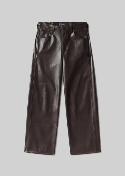 Ayla Baggy Recycled Leather in Chocolate Dark Brown