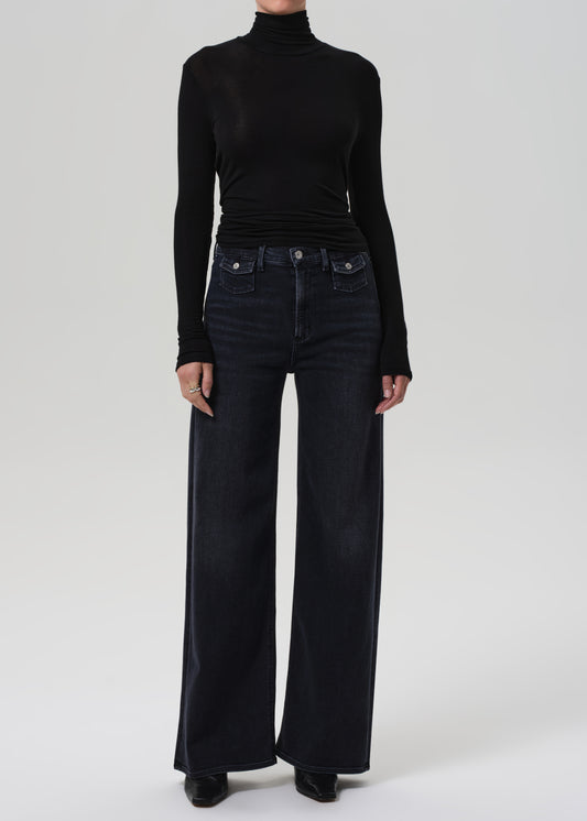 Issy Wide Leg in Washed Black
