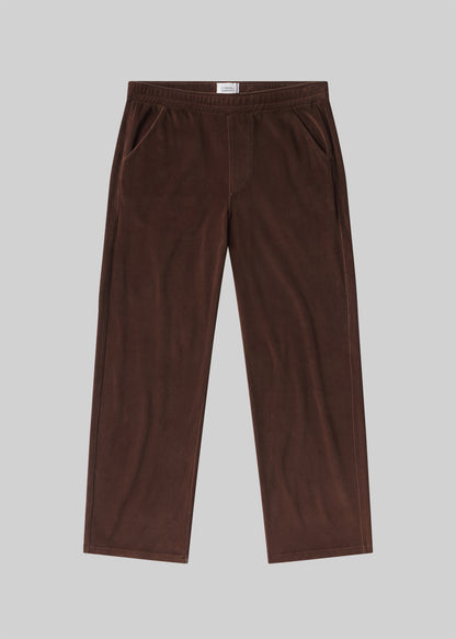 Brynn Drawstring Pant Velour in Cammello flat