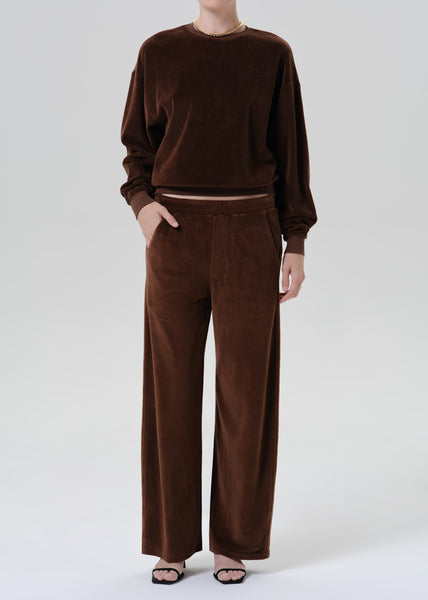 Brynn Drawstring Plush Velour Pant in Cammello – Citizens of Humanity