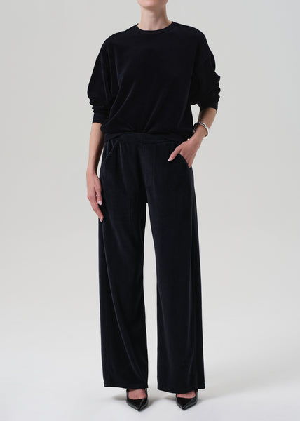 Brynn Drawstring Plush Velour Pant in Notte – Citizens of Humanity