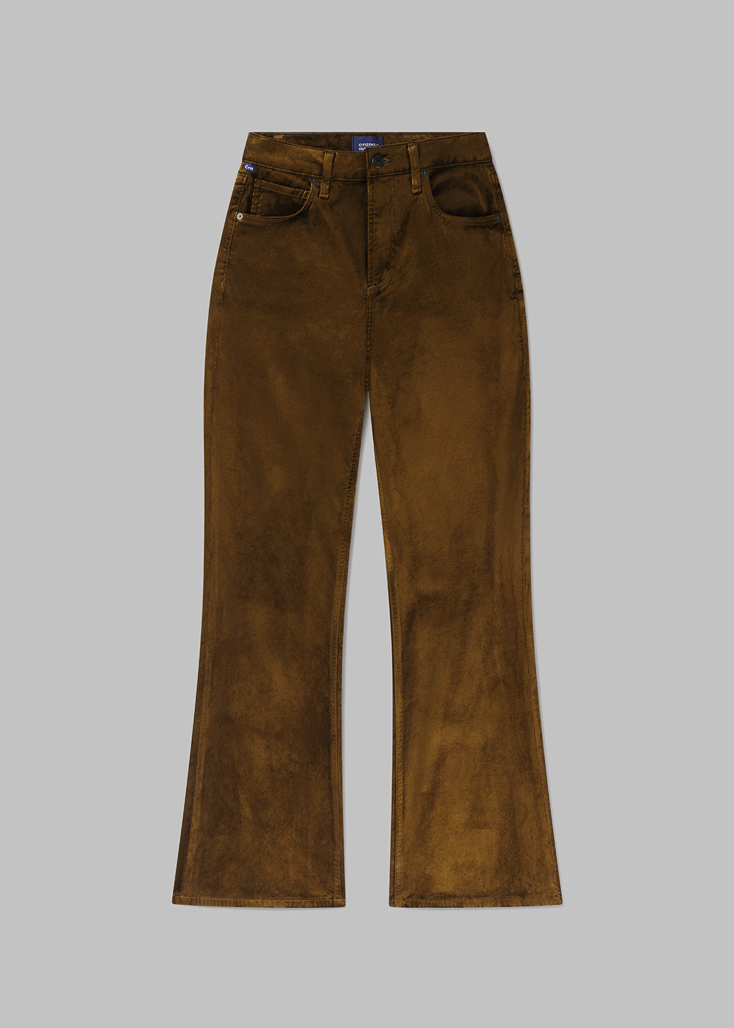 Kimberly 70's Flare Velvet in Golden flat