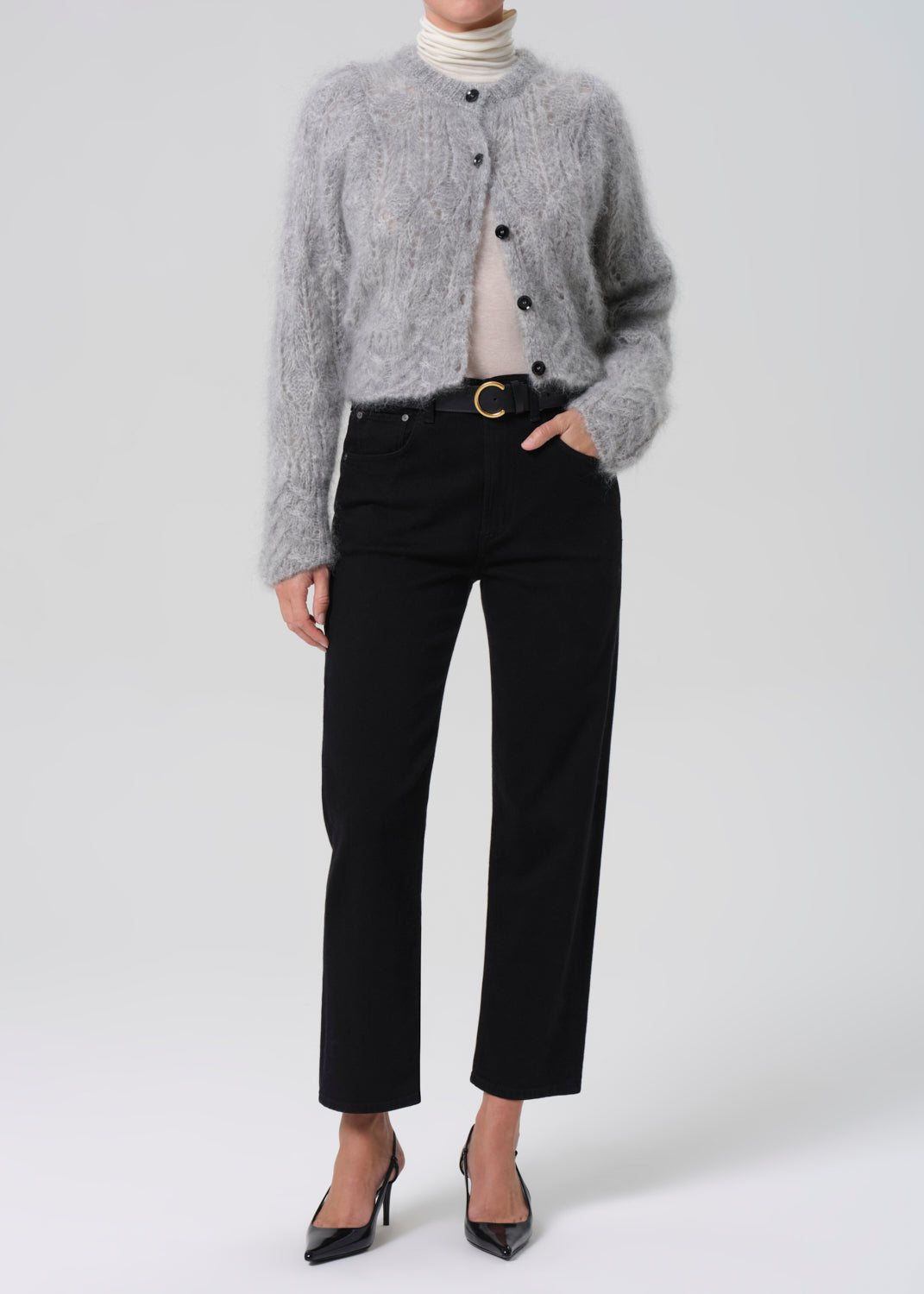 Delfina High Rise Straight in Starless