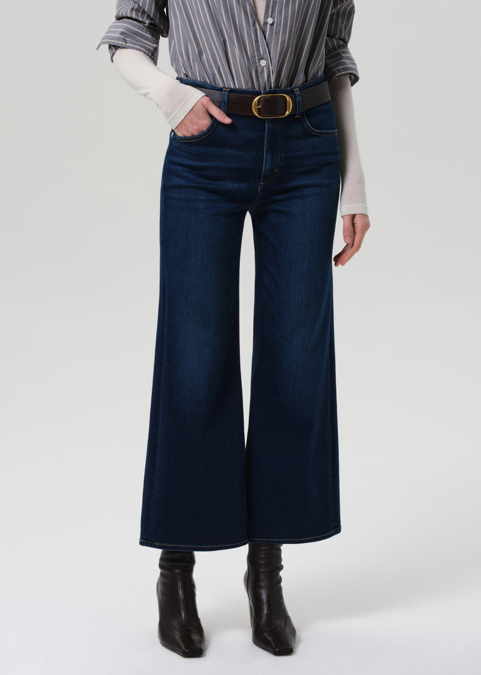 Lyra Wide Leg Crop Clean Hem in Dakota – Citizens of Humanity