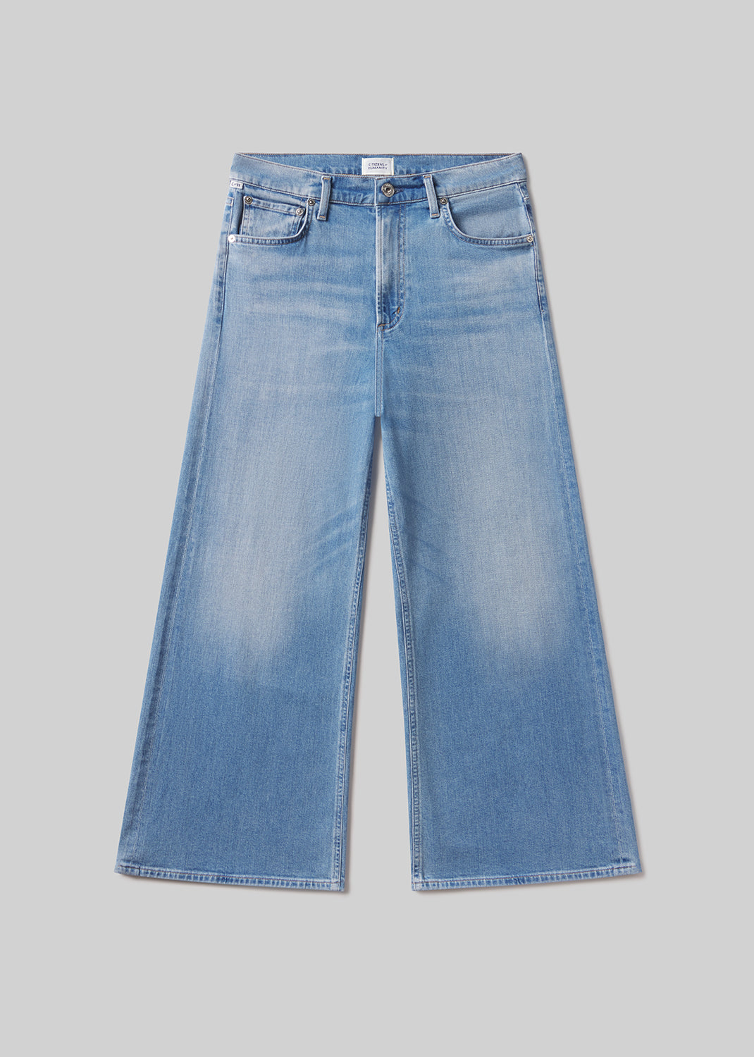 Lyra Wide Leg Crop Clean Hem in Andante flat