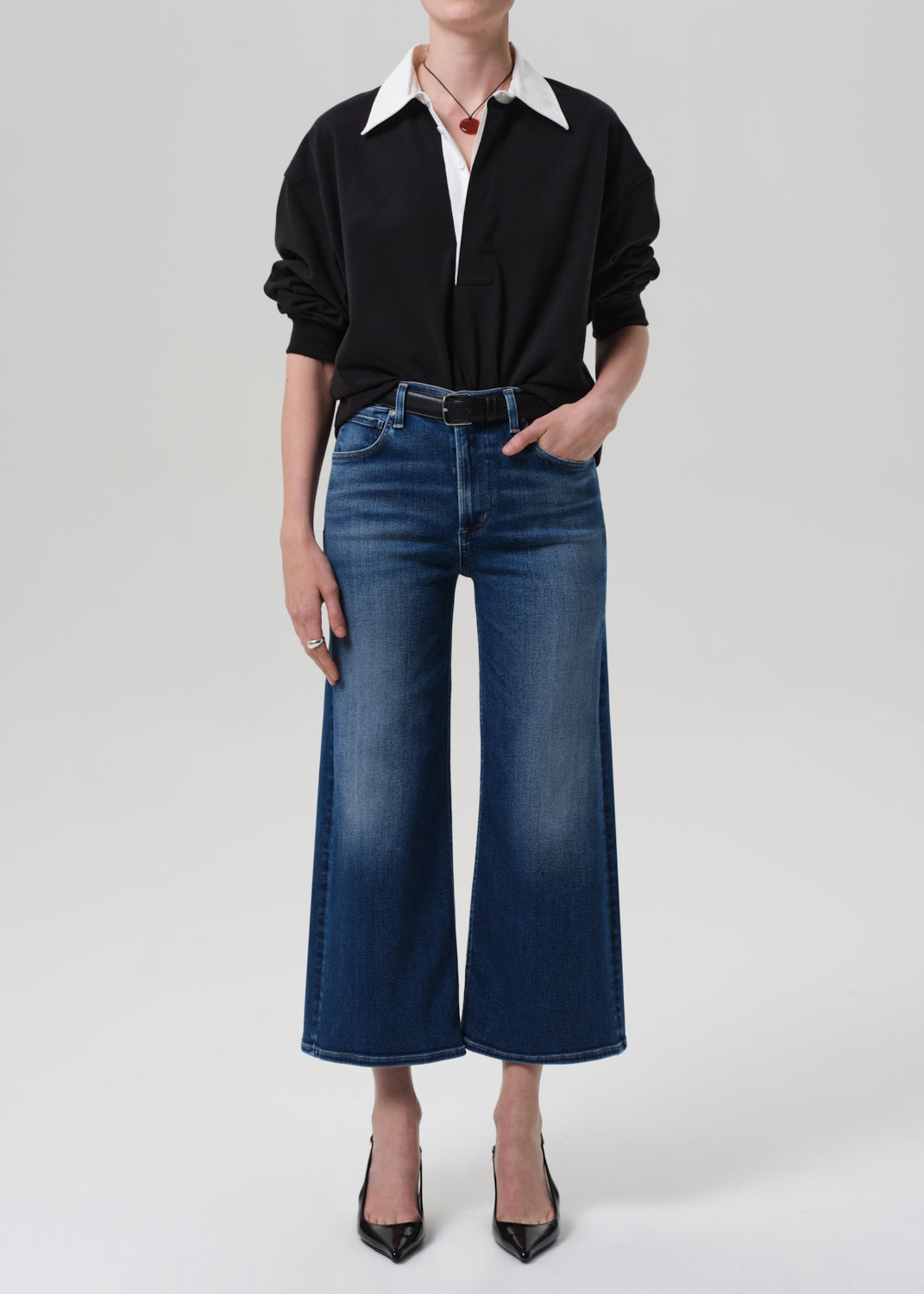 Lyra Wide Leg Crop Clean Hem Augusta