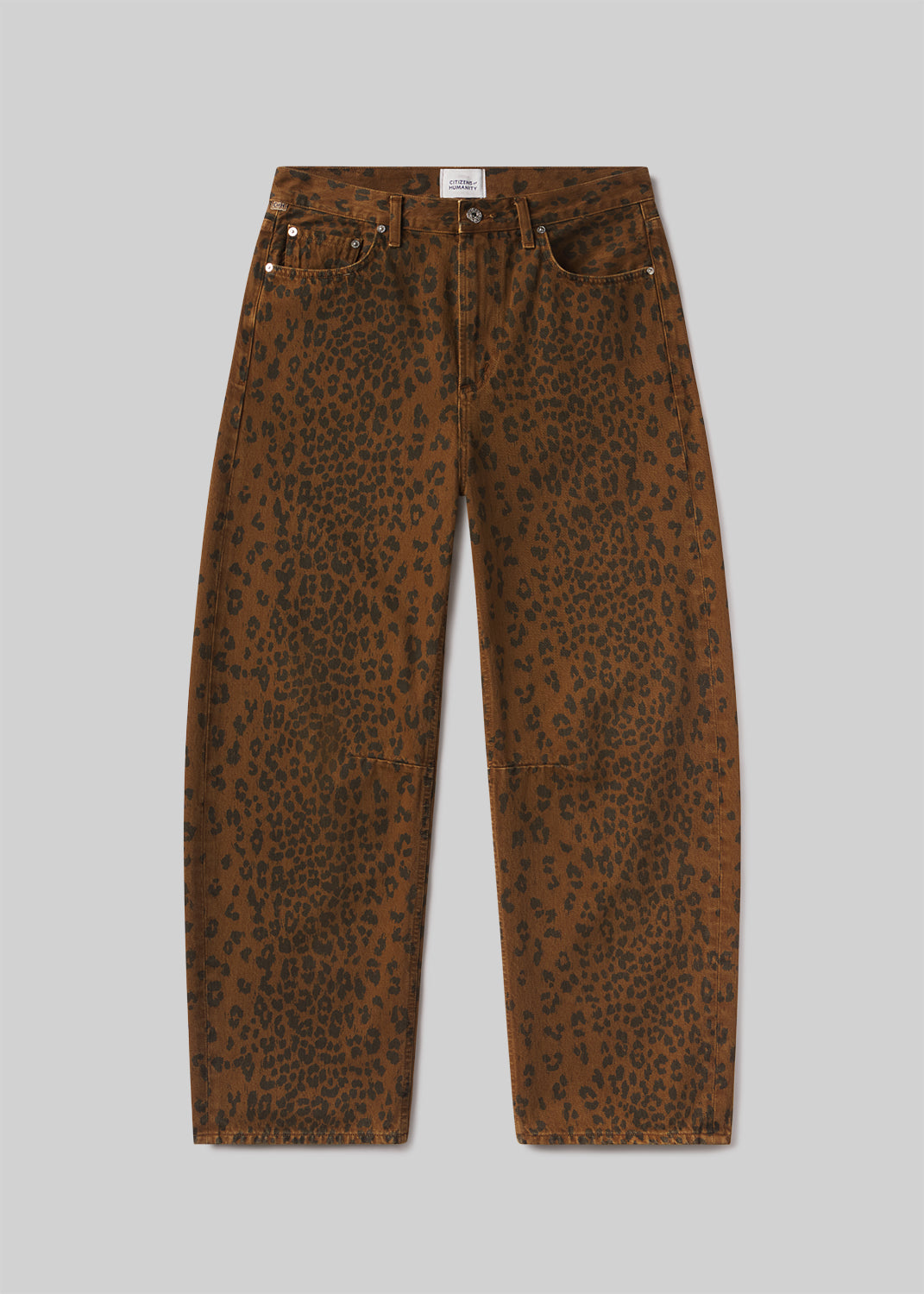 Miro Long Relaxed Jean in Sepia Cheetah flat
